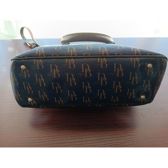 Douney & Bourke 1975 Signature Classic Satchel Navy Blue Brown Logo Retired - Picture 6 of 10